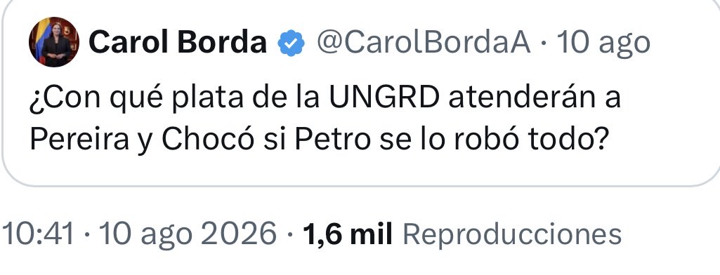 CapitanOlvido's tweet photo. @Alfonso_272073 @CarolBordaA ¿se dio cuenta que SI HAY RECURSOS en la UNGRD? 🤦🏻. Ahora si puede ir a responder los requerimientos legales por lanzar calumnias de manera ligera y ojalá no salga con que la entendieron mal o que ud no quiso decir eso. https://t.co/qemG7ekyQA