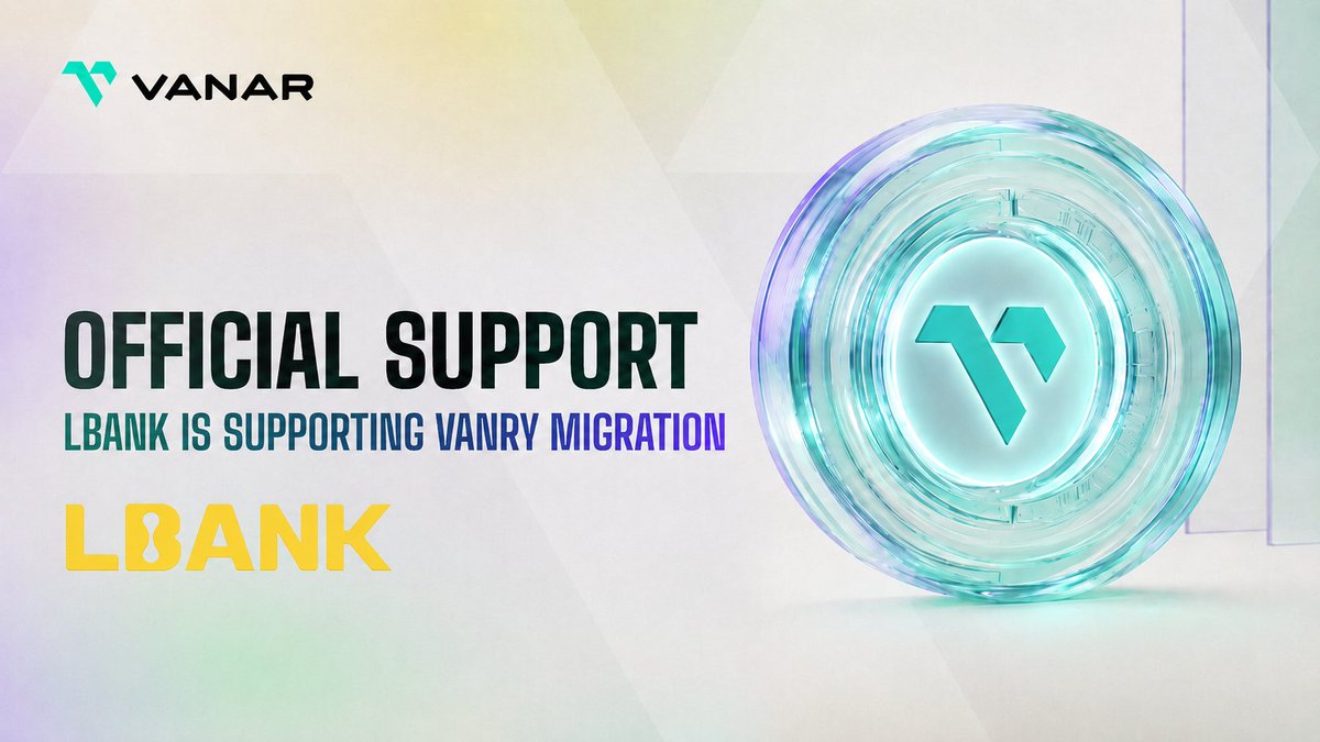 Vanarchain's tweet photo. LBank has announced support for the VANRY migration to Base. 

Another major exchange joining the migration, another step forward for VANRY holders, and another signal that the move to Base is gaining momentum.

Please follow @LBank_Exchange official announcement for full details and exchange-specific instructions:

https://t.co/KtYw8LYCO8

More exchange updates coming.