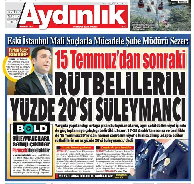 muhittinakgul's tweet photo. Dilerim tarikat ve cemaatler bu manşetten ders çıkartır.
Çıkartır da Maocu Perinçek'in ipiyle aynı karanlık kuyuya atlamazlar. https://t.co/ofKcYBR3YC