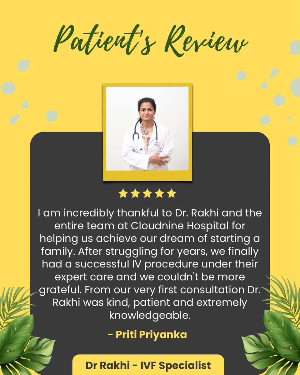 DrRakhiIVFNoida's tweet photo. Your kind words and trust are deeply appreciated. It is an absolute privilege to be a part of one of the most meaningful journeys in your life. Every smile, every success and every new beginning inspires us to continue providing compassionate and dedicated care. #PatientsReview https://t.co/NDY0lW4cPO