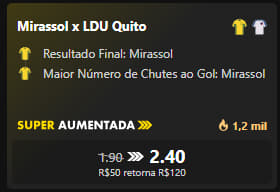 Projetoxpro's tweet photo. https://t.co/JzHcr37QV0

ML Mirassol + Sot's Mirassol

Vale 2% - Limite 50$

🔞 Ministério da Fazenda adverte: Apostar pode causar dependência. https://t.co/EUoOhDQfgG