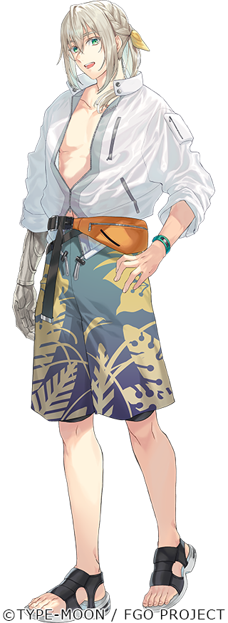 sphere_tk's tweet photo. Fate/Grand Order』にて現在開催中の期間限定イベント「カルデア南海大決戦！ ～マジムンアイランドに謎の巨人の影を見た～」にて水着ベディヴィエールの霊衣を書かせていただきました！
どうぞよろしくお願いします〜
#FGO https://t.co/pgTTerPiRx