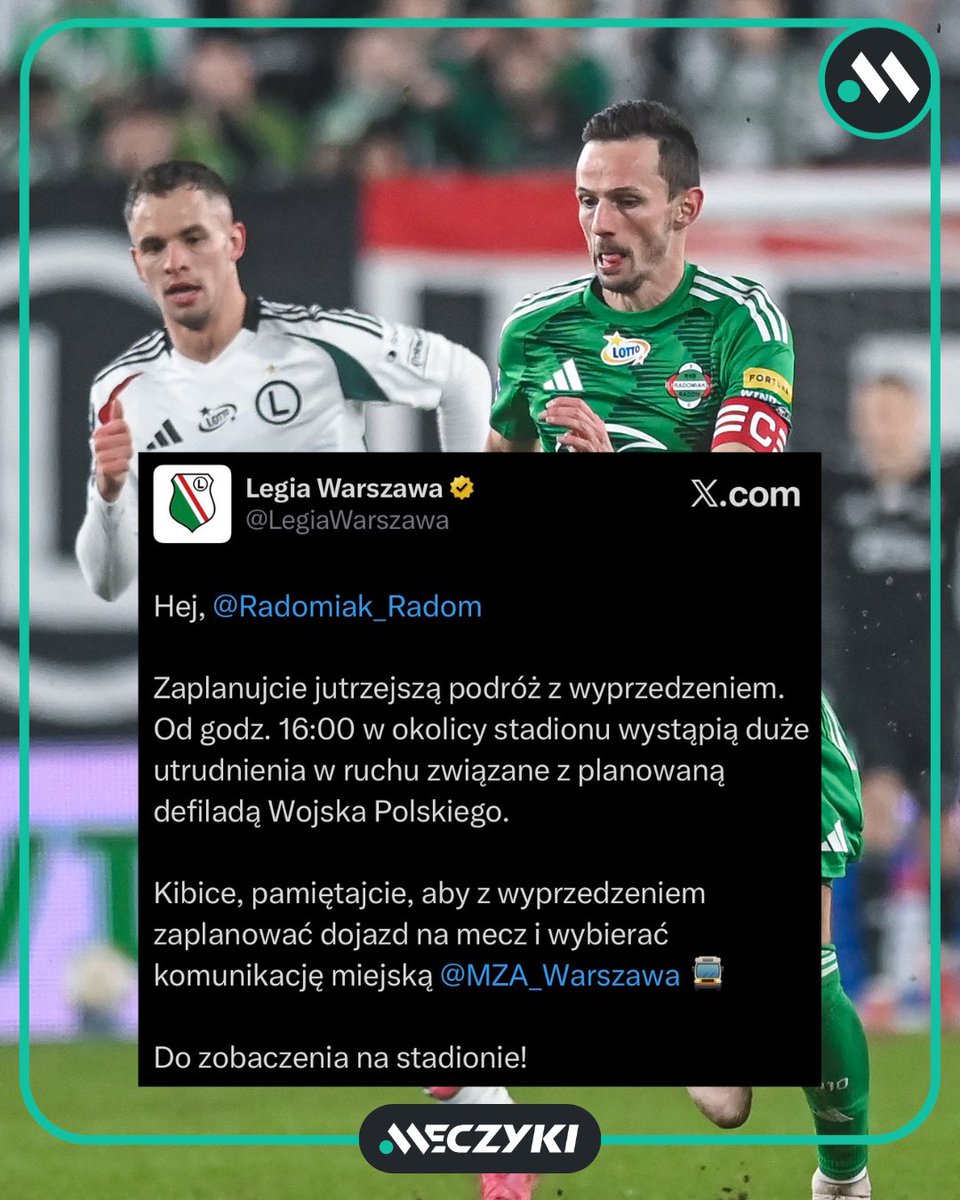 Meczykipl's tweet photo. Legia ze szpilką w kierunku Lecha 👀 https://t.co/2LuwBRFSCw