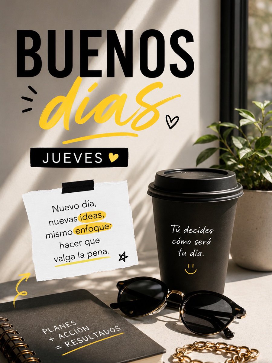 Donhurta18's tweet photo. Que este jueves te encuentre con ganas de vivirlo, no de correrlo. ✨
Haz espacio para una buena noticia, una conversación bonita, una idea inesperada o simplemente un momento que te cambie el ánimo. 💛
☀️ ¡Buenos días y feliz jueves!
#BuenosDías #FelizJueves #JuevesBonito https://t.co/TNJ6LXpnhC