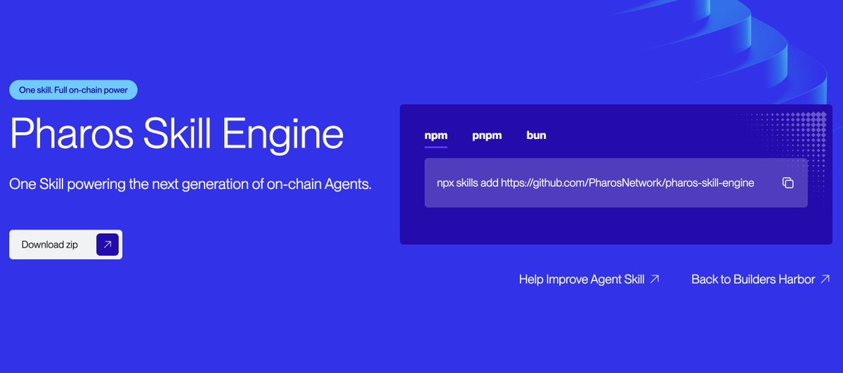 pharos_network's tweet photo. 🚢 The value discovery layer for the agentic economy is on the road!

Introducing the new Pharos Agent Center, the gateway to the Pharos agent stack

🦾 https://t.co/ndiHAuncRw https://t.co/hXIs7yQ8AL