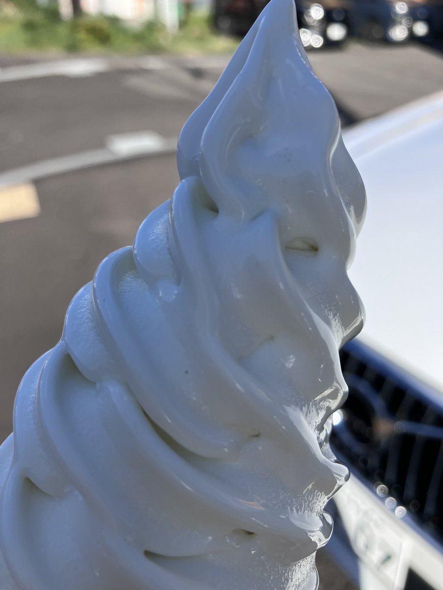 manakapua's tweet photo. 私もソフトクリーム🍦ばかり食べておる
今日はこれ。お店出て1分くらいなのにもう溶けてる https://t.co/ekvaoX3WYD