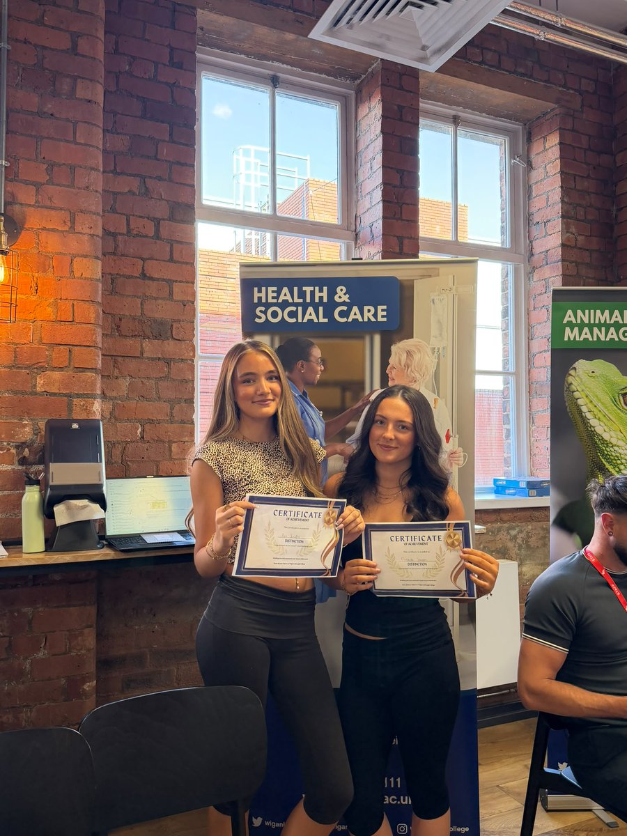 NCFE's tweet photo. A huge congratulations to Ava and Liz, who have both achieved distinctions in their Health T Level at Wigan & Leigh College.
 
Ava is heading to the University of Manchester to study Midwifery, a career path she has always been passionate about. After hearing about the Health T Level from her cousin, she knew it was the perfect route for her.
 
Liz is taking on an exciting dual undergraduate and postgraduate programme in Child and Adult Healthcare, building on the skills and experience gained through her T Level. Well done and good luck to them both!