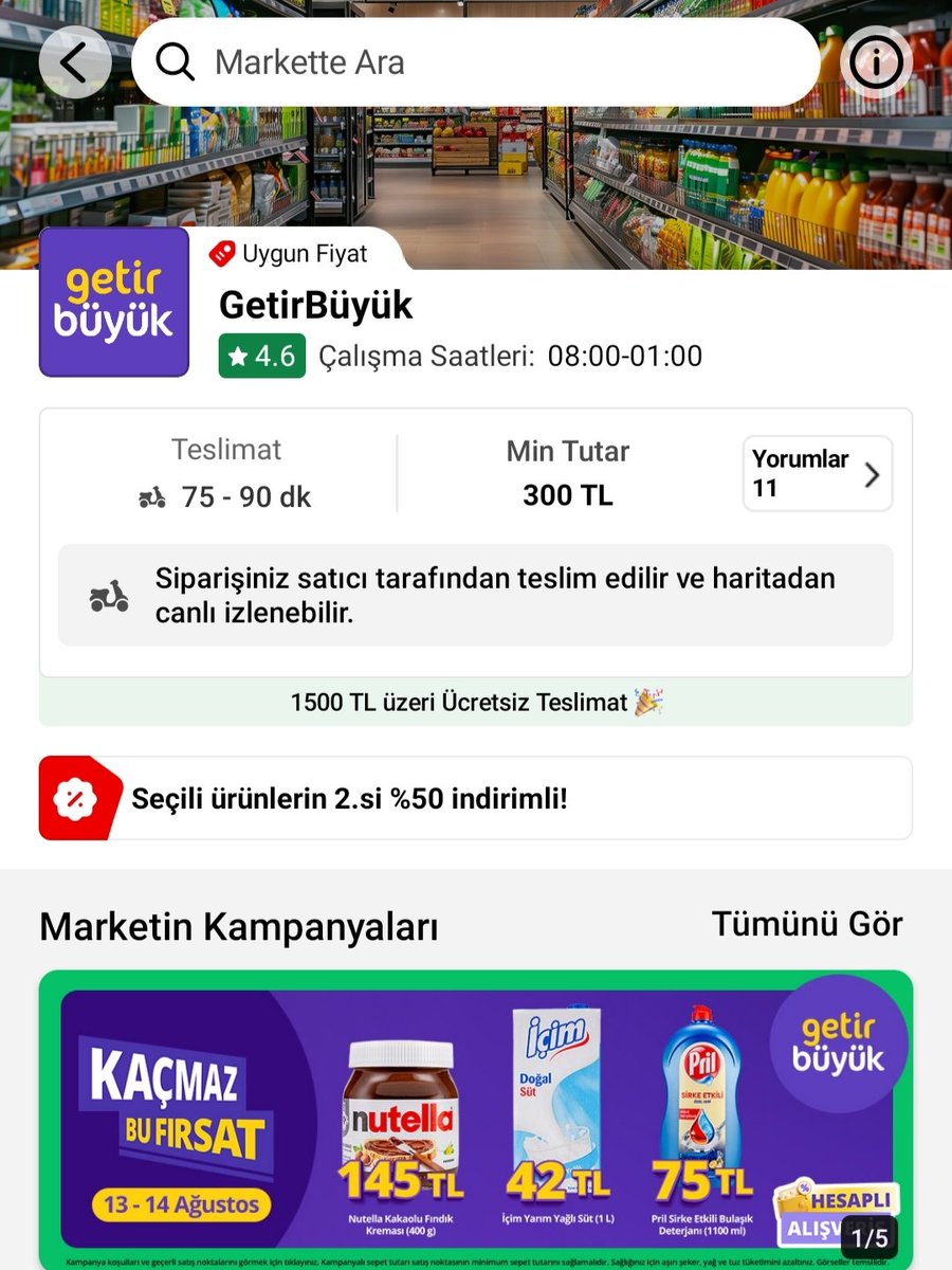 aklinlasavasma's tweet photo. Getir Büyük'ün, Trendyol Go Uber Eats'te de dükkan açması enteresan... https://t.co/oWUUkiB0Om