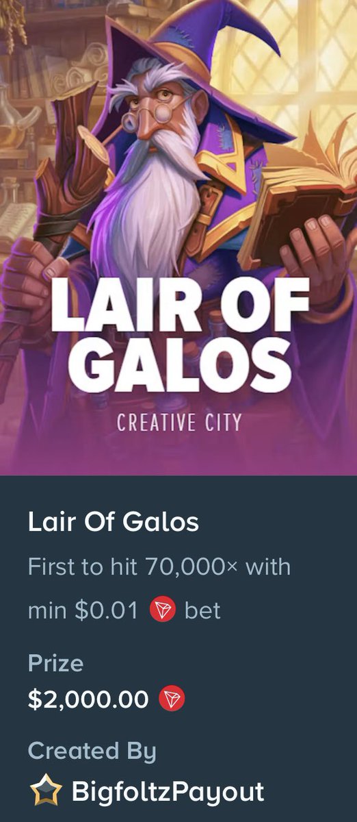 CreativeCityWin's tweet photo. Extra $2000 for the first person to max Liar of Galos on ANY BET SIZE 👀 https://t.co/bFbsog7dbe