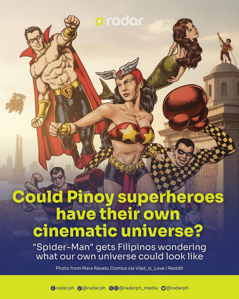 radarph_media's tweet photo. The release of "Spider-Man: Brand New Day" has once again sparked a familiar conversation among Filipinos: when are we getting our own superhero universe? The idea of a Mars Ravelo Cinematic Universe has been floating around for years, but the latest wave of superhero excitement makes the question feel more relevant.

We already have the familiar names: Darna, Captain Barbell, Dyesebel, and Lastikman. But Ravelo’s comics have a much deeper bench, with lesser-known heroes such as Flash Bomba, Varga, Tiny Tony, and Dragonna waiting to be rediscovered by today’s audiences.

And why stop at superheroes? Characters like Bondying, Facifica Falayfay, Jack and Jill, and other personalities from Filipino comics could also open up a universe that isn't limited to the traditional superhero formula, allowing stories to move between action, comedy, fantasy, romance, and even everyday Filipino life.

The idea isn't entirely far-fetched, especially now that audiences are used to interconnected stories across films and series from Marvel and DC Comics. But Filipino komiks actually had their own version of this idea long before the current superhero boom.

In 2008 and 2009, ABS-CBN's "Komiks Presents" went through a run of Mars Ravelo adaptations. The plan was to eventually bring several of its featured heroes together in "Isang Lakas," a superhero team led by Lastikman.

The concept was essentially a Filipino answer to the superhero team-up formula that audiences now associate with Marvel and DC. Contemporary reports even described it as a “Pinoy version of Justice League or the Avengers,” with Flash Bomba positioned as the final piece of the team.

But "Isang Lakas" never made it to television. The project was listed among "Komiks Presents"' canceled or unreleased projects, and there does not appear to be a publicly documented explanation from ABS-CBN for why the planned series was ultimately shelved.

That's what makes the idea particularly interesting today. Filipinos aren't asking for something that has never been imagined before; we actually came surprisingly close to having our own shared superhero universe.

Of course, not everyone is convinced. Some Filipinos already think a local superhero universe would be corny, cheap, or an obvious copy of Hollywood, while others argue that the characters aren't the problem; they just need the right producer, writers, world-building, and CGI.

The renewed attention toward older Filipino superhero films also shows that the connection is still there. "Gagamboy," while not a Mars Ravelo film, has seen renewed activity on Letterboxd following the "Spider-Man" release, showing how excitement around a new superhero movie can also send Filipino audiences back to the local superhero films they grew up with.

At the heart of the conversation isn't really a demand for a Filipino version of Marvel or DC. It's a question of what could happen if Filipino komiks were finally given the same confidence, resources, and imagination.

"Isang Lakas" was supposed to bring Filipino superheroes together. Perhaps now, after years of Marvel and DC, it is time to ask what that idea could look like if given another chance.

(✍️: Kieth Earl Rebaño)

#radarPHEntertainment #radarPH