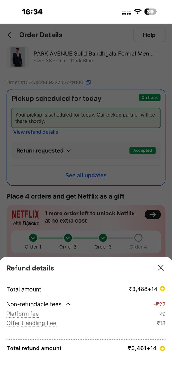 kabyjangra's tweet photo. @flipkartsupport @Flipkart Why the  “platform and offer handling fee” is being charged when i am returning my product… https://t.co/0gCdqjjd80