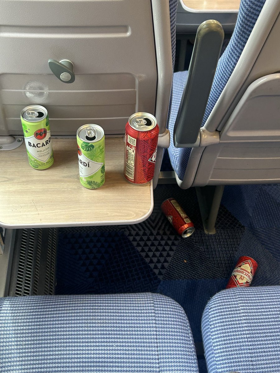 vonsmiles's tweet photo. @TPExpressTrains terrible state of train from Manchester to Warrington recently. Why can’t people dispose of their rubbish appropriately. https://t.co/Vdw3kiZvWY