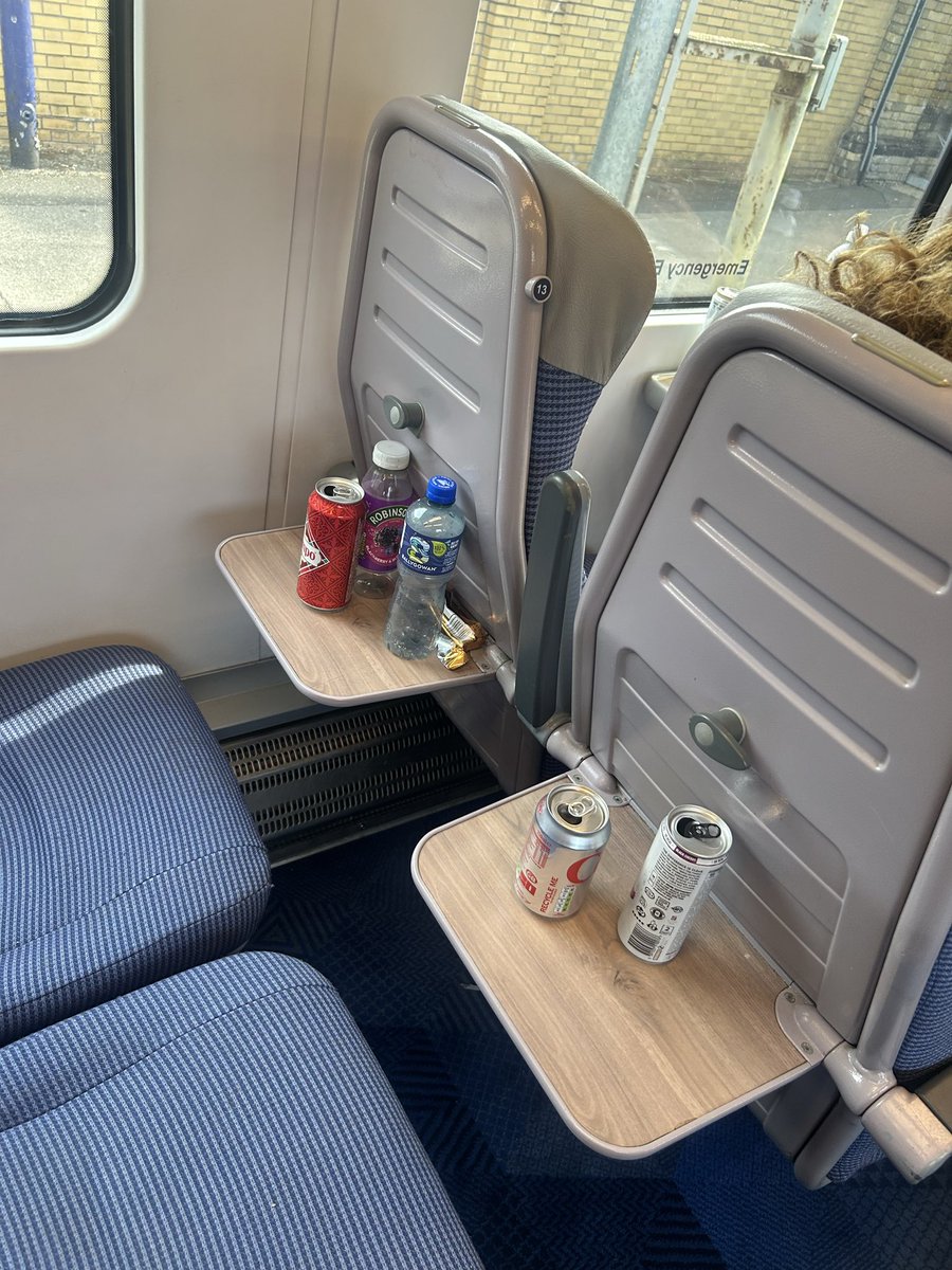 vonsmiles's tweet photo. @TPExpressTrains terrible state of train from Manchester to Warrington recently. Why can’t people dispose of their rubbish appropriately. https://t.co/Vdw3kiZvWY