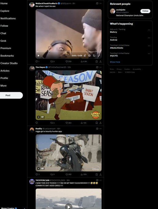 Narra_Creator's tweet photo. Lmao This is so gooood

3.1 Million views in a day and the comments are insane

The FBI is offering a 1 Million bounty if anyone finds Gregory

Everyone in the comments in saying they are gonna solo hunt Gregory and annihilate his ass for the milly lmao

He turned into a huge meme template and hes probably gonna get caught so this could be a major frontrun