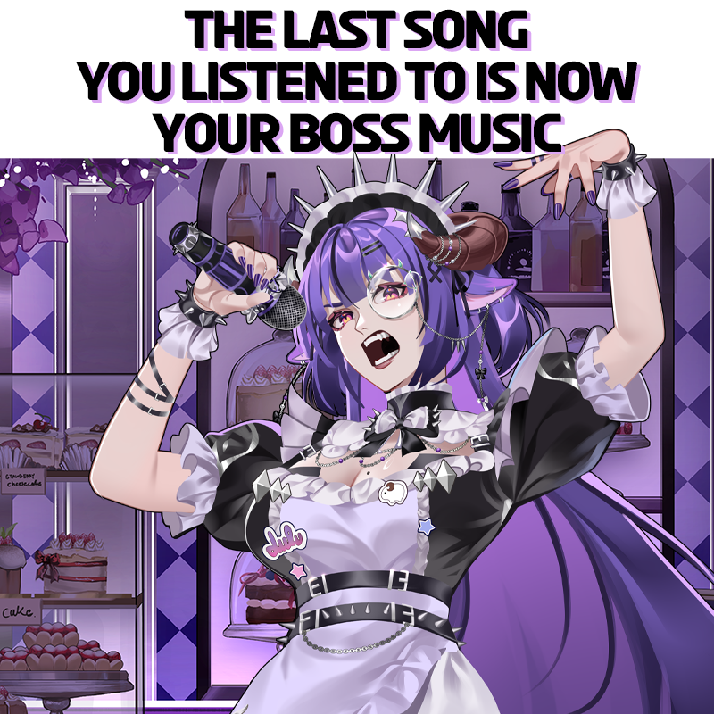 kuromiyalucien's tweet photo. VTubers, the last song you listened to is now your boss music, what's the song? https://t.co/nWE4bHiYoC