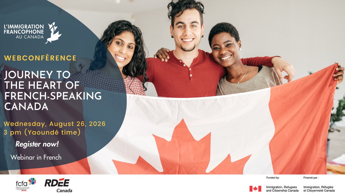 CanadaCameroon's tweet photo. #Francophones live everywhere across 🇨🇦!
📷Join us online on August 26 with the FCFA @immfrancophone to discover #Frenchspeakingcommunities from coast to coast.
🔗 https://t.co/ywyCpz9rkW (Webinar in French)
@Refugees @CanadaDRC @OIMCameroun
#ExpressEntry #FrancophoneMobility https://t.co/zGwViK6em4