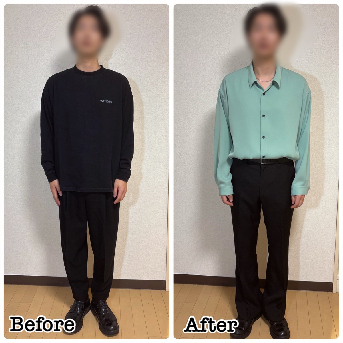 fu_rinrin718's tweet photo. 風鈴の方もメンズのお客様もいらっしゃいますし、Marriage Stylingの会員様は現在男性の方が多いです！
男性でもパーソナルカラー診断等を行うとここまでオシャレに😎
メンズ服は真っ黒になりがちですが、写真はイエベ春の男性なので、おしゃれに見える爽やかファッションに☘️
#メンズイメコン https://t.co/lEMnpP4QJJ