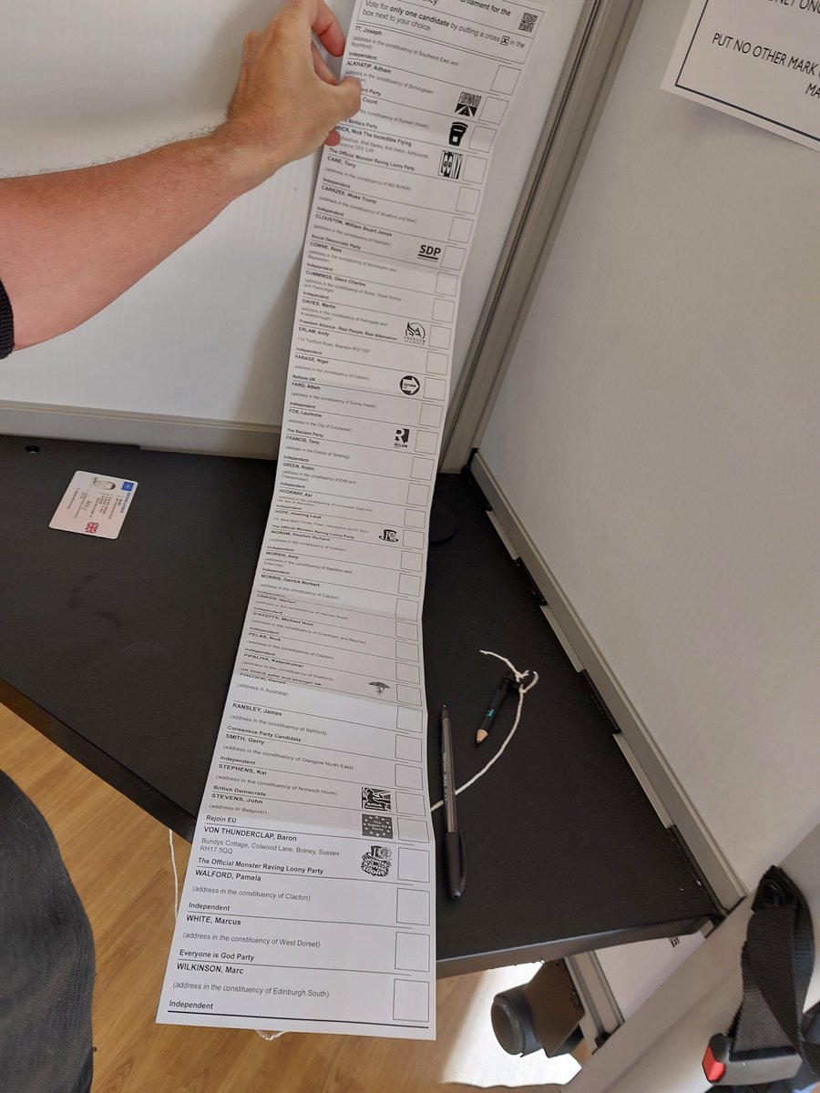 ChrisWalkey's tweet photo. If #MontyPython @JohnCleese did #Carlsberg'esque local elections... I've just voted, disillusioned totally, #noneoftheabove... welcome to 2026 everyone! https://t.co/RMbEkpuHZ9