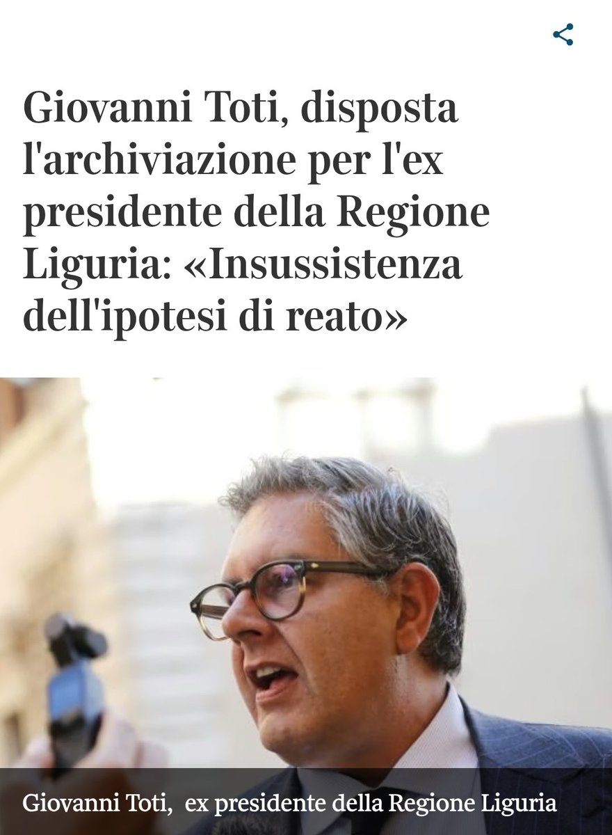 sconnesso_'s tweet photo. Non mi è simpatico per i noti motivi del Covid ma ....
Giovanni Toti lo hanno messo agli arresti domiciliari e costringendolo alle dimissioni di Governatore Liguria...

Lo hanno infangato  e poi?...

PROSCIOLTO! Per insussistenza ipotesi reato

https://t.co/Pibn6JQIxY https://t.co/2fpre4kenZ
