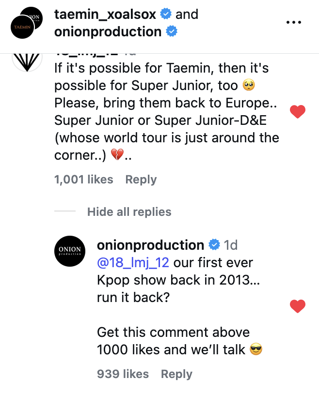 EuropeELF's tweet photo. ELF you are amazing.
Yep, 1001 likes for the OP and currently 939 for @onionprdctn own comment. Please keep liking that one too.
#SuperJunior #SuperJunior_DnE #Superjunior83z https://t.co/Qym8dxl8fd