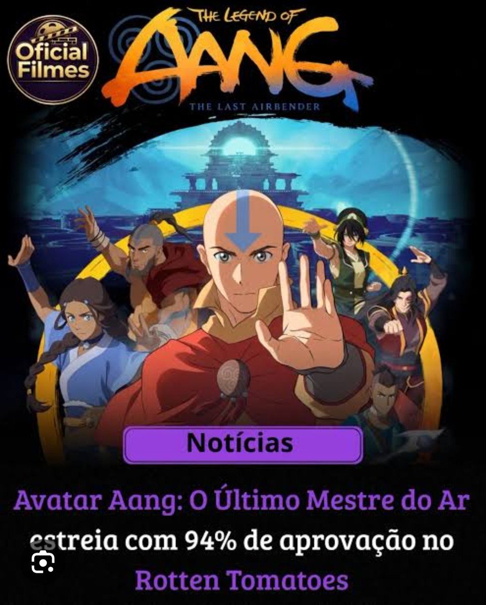 UmBronca14571's tweet photo. Fala aí galera ontem eu assisti o novo filme do avatar não dos azuis caramba avatar a lenda de anng e achei bom o filme inferior a série mas bom apesar de ser bem previsível que o dobrador de ar que eles encontram ia trair eles https://t.co/MqNT3hg2kv