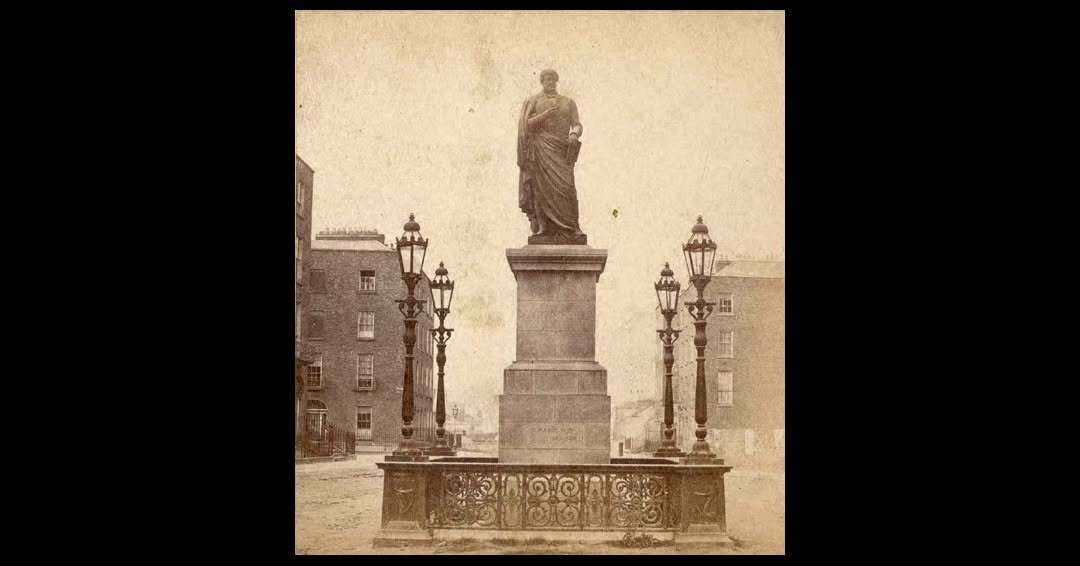 LimerickMuseum's tweet photo. Today in 1857.. The first outdoor public statue of Daniel O’Connell was unveiled at the Crescent, Limerick city on this day, 15th August 1857. #Limerick #OTD #danieloconnell #statue https://t.co/lnr3mFEQQ1