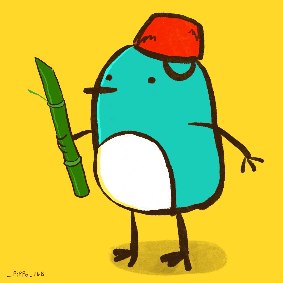 _pippo_168's tweet photo. ゆるいキャラクターは、ゆるい分自己防衛させなきゃと思い、大体武器を与える https://t.co/ZEOjuOMxaf