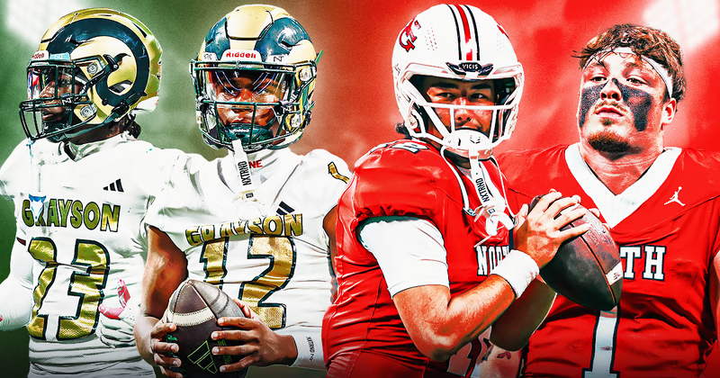 RivalsHS's tweet photo. NEW: Rivals' @ChadSimmons_ names the top performers from North Gwinnett (GA) vs. Grayson (GA) in the Corky Kell Classic🔥

P4 talent was on display all across the field.

Details: https://t.co/m5ISj2rnIo https://t.co/56BpKBaGmf