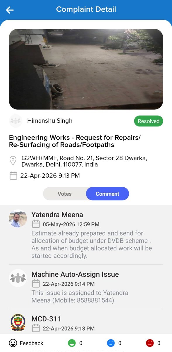 ketankrulz's tweet photo. @DC_NGZMCD @CMODelhi @gupta_rekha @MCD_Delhi @BJP4India @PMOIndia @CAQM_Official @CPCB_OFFICIAL @LtGovDelhi @HMOIndia This is still awaited.

@gupta_rekha Could you please help here for road construction. https://t.co/BEIYnwF0Xu