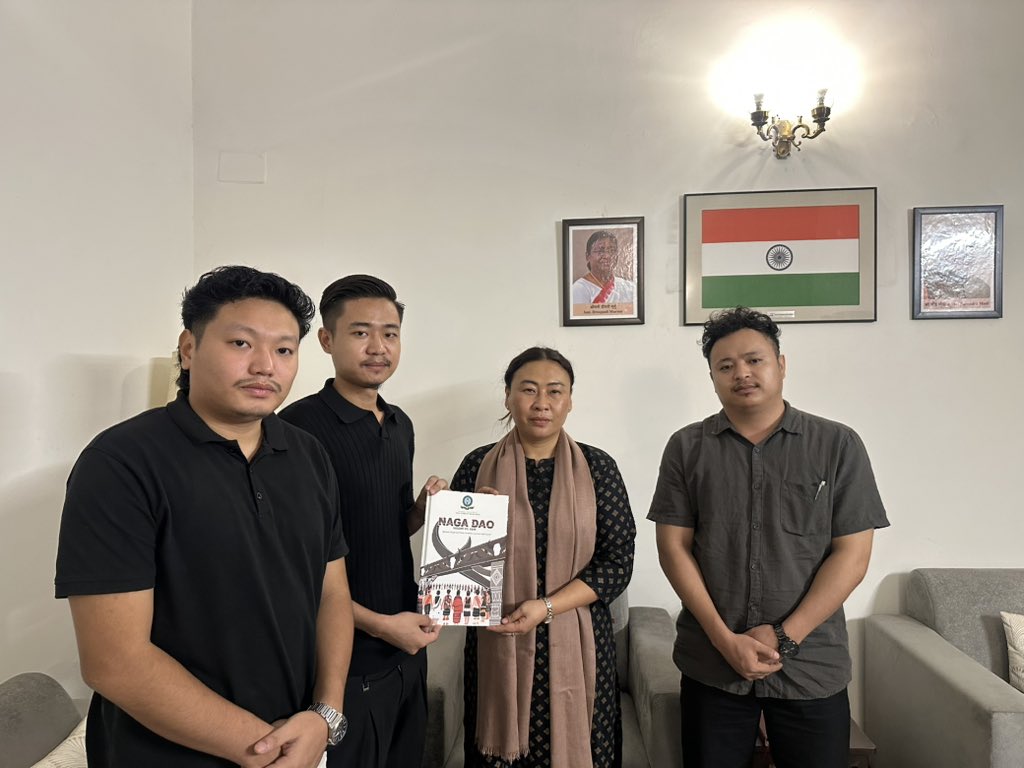 SPhangnon's tweet photo. Met the New team of Naga Students’ Union Delhi (NSUD) for the tenure 2026-27. 

Had a good discussion with them. They shared their plans for their tenure and discussed our collective vision for the students community.

@narendramodi @AmitShah @NitinNabin @blsanthosh https://t.co/hdZeb515AN