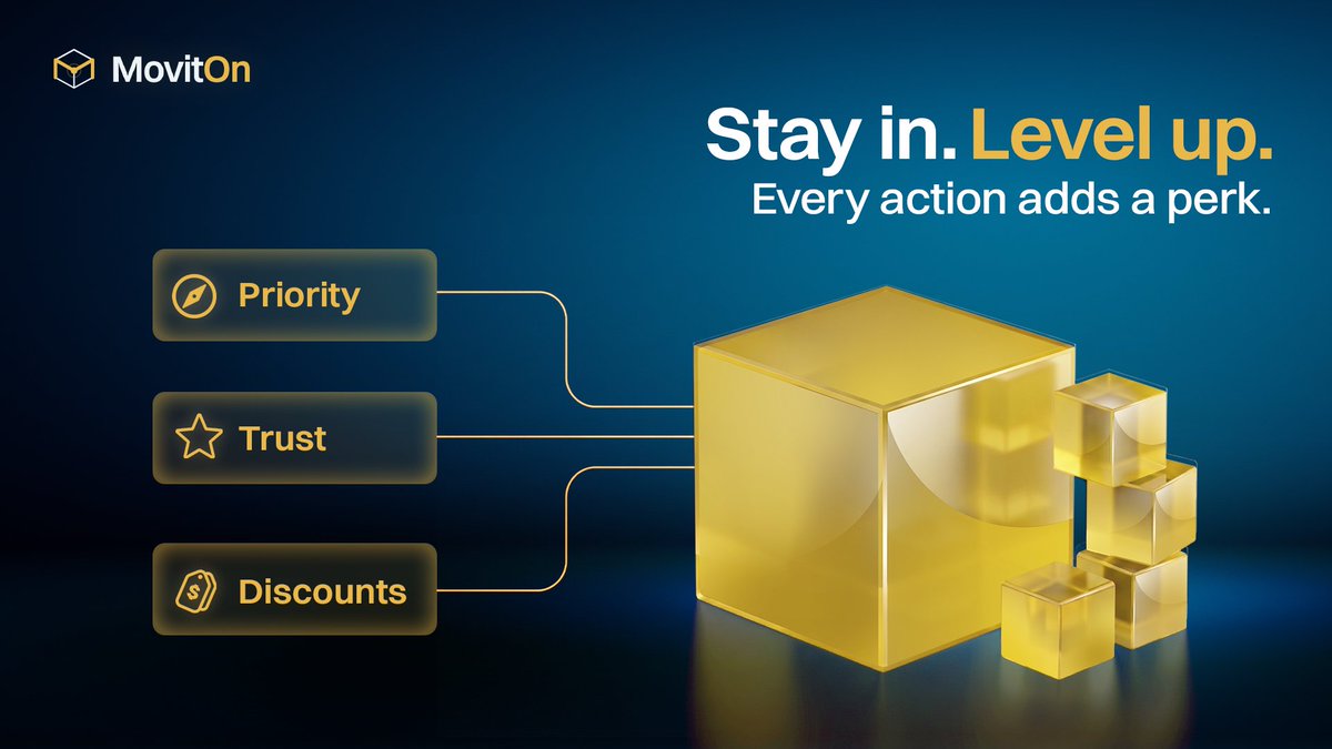 MovitOn_P2P's tweet photo. You get rewarded for staying in the network. Not just for finishing a delivery.

Hold and use MVON, and you unlock:
→ Service discounts
→ Priority matching
→ Trust badges that boost your rating

Participation compounds. https://t.co/rKtd7nJZc7