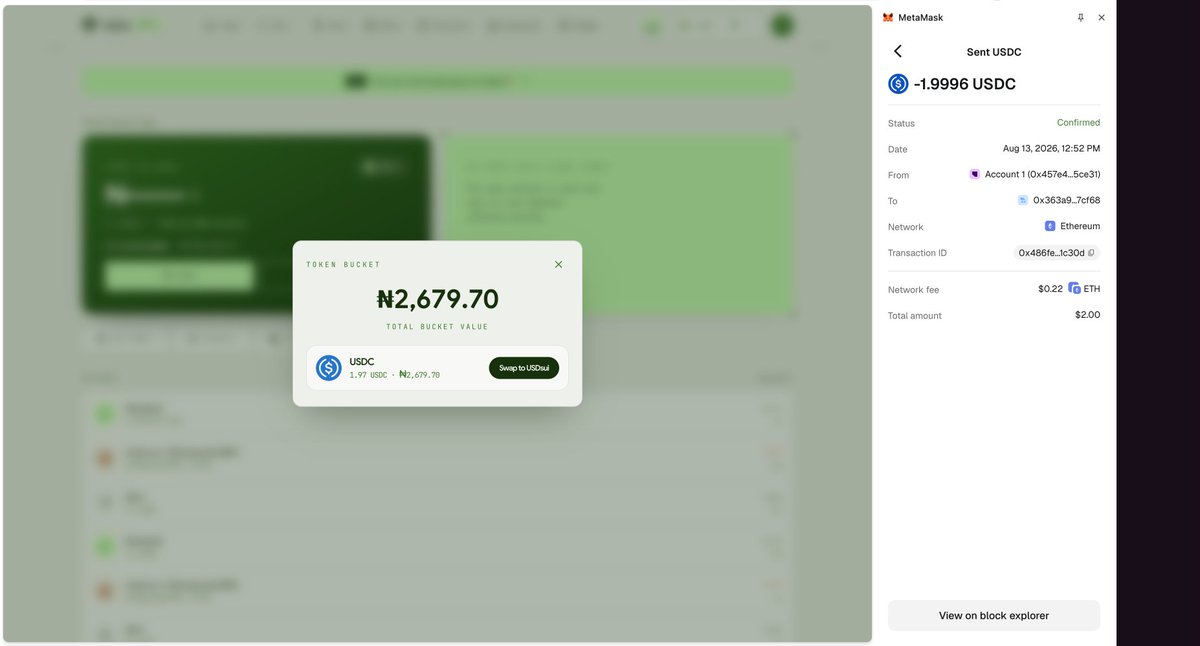 iv_dev3's tweet photo. Moving Ethereum USDC to Sui dollar on @taliseio. https://t.co/8lbzXhqqlz