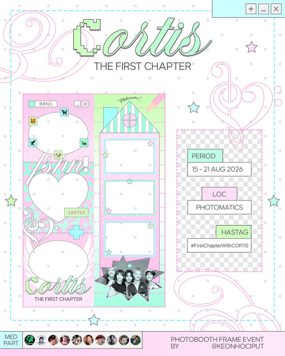KIMJUHOONID's tweet photo. Β«π FIRST CHAPTER WITH CORTIS ___<
γ
€πβ πΒ 1st πortis aniversary photoframe event by @keonhociput
π 15 β 21 Agustus
π Photomatics
π₯£ one moment, one memory, one chapter #FirstChapterWithCORTIS https://t.co/kbMZ2ZXAXO