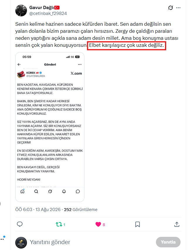 Captagon2026's tweet photo. @cetinbak_f29824 Yakında ganimeten payiniza düseni alırsınız ya Mehtap yada fatma .... bu it en kisa zamanda icerde https://t.co/NIzWaVvRL3