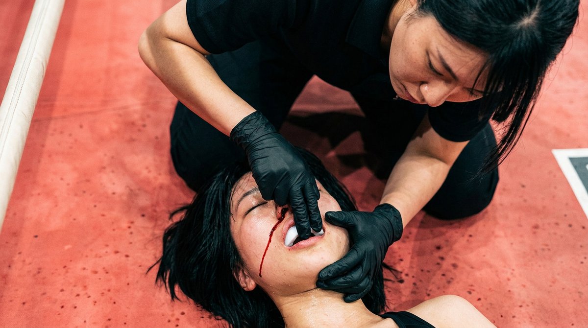 boxingfechi's tweet photo. Her mouthguard is removed. 🥊💕
#knockout
#女子格闘技
#mouthguard
#負けフェチ https://t.co/KNSg3ut9GX