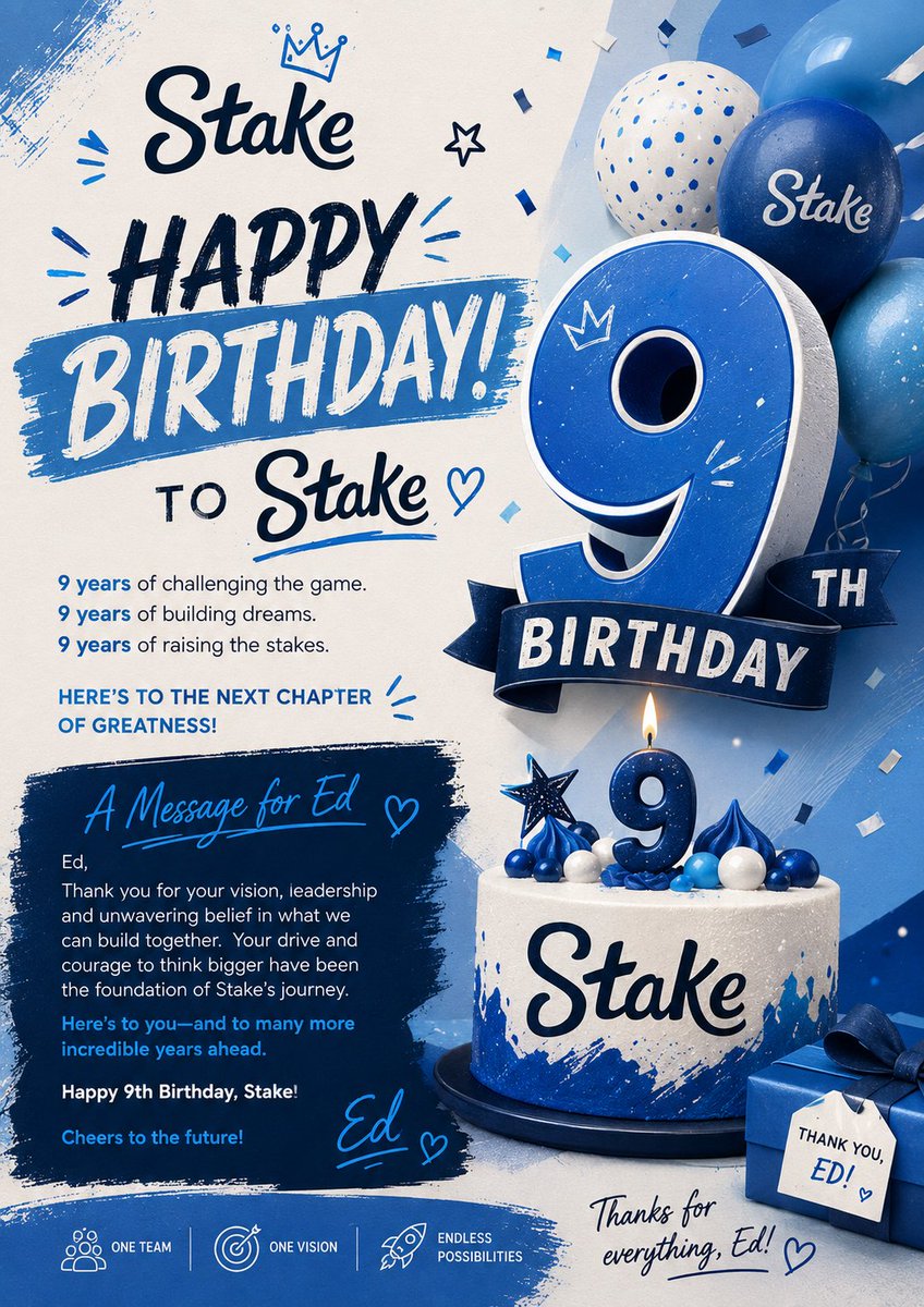 Johnnyandreann's tweet photo. @Stake Wishing you health, wealth, and happiness on your birthday

Stake : Jkrl https://t.co/aWPshWi0QF