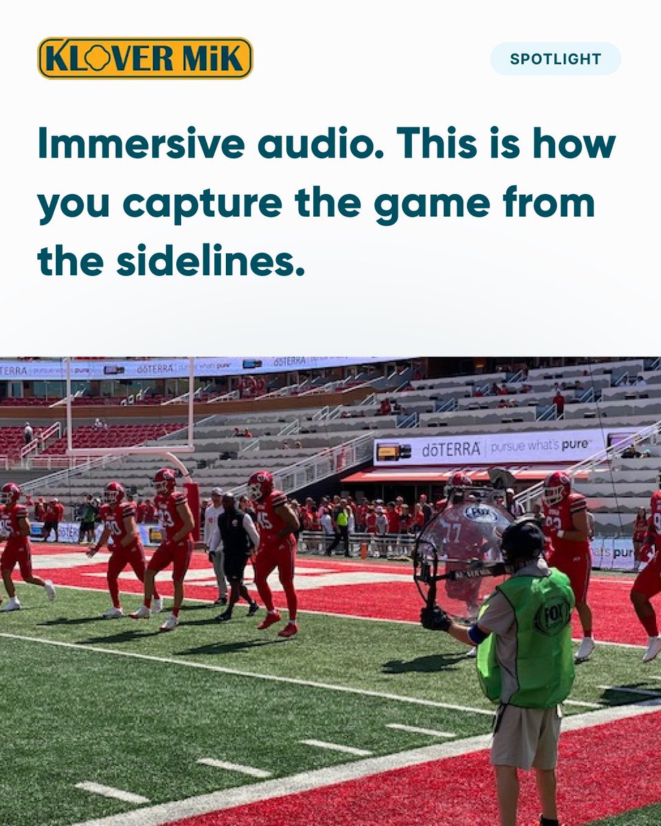 kloverprod1's tweet photo. Immersive audio. This is how you capture the game from the sidelines.

#KloverMiK #parabolic #parabolicmicrophone #microphone #audio #audioproduction #production #foryou #foryoupage https://t.co/4mS5wtTHR3