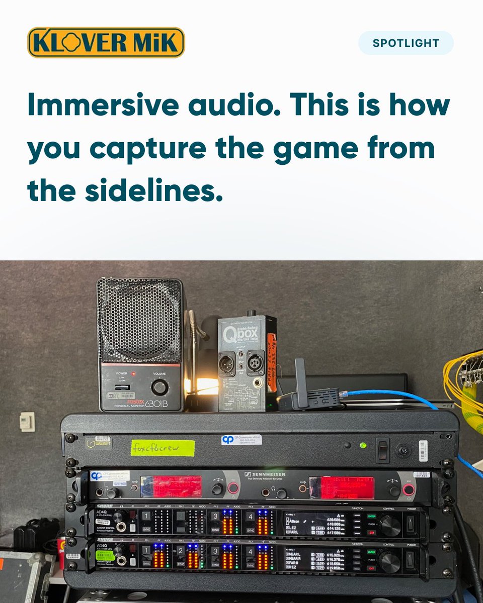 kloverprod1's tweet photo. Immersive audio. This is how you capture the game from the sidelines.

#KloverMiK #parabolic #parabolicmicrophone #microphone #audio #audioproduction #production #foryou #foryoupage https://t.co/4mS5wtTHR3
