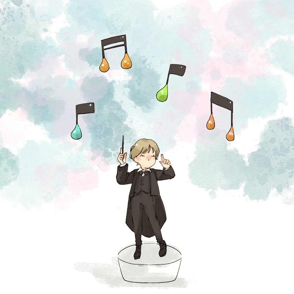 ch__pu0's tweet photo. 雨粒音符
#ゆるいイラスト
#イラスト https://t.co/ZPiUx8mqky