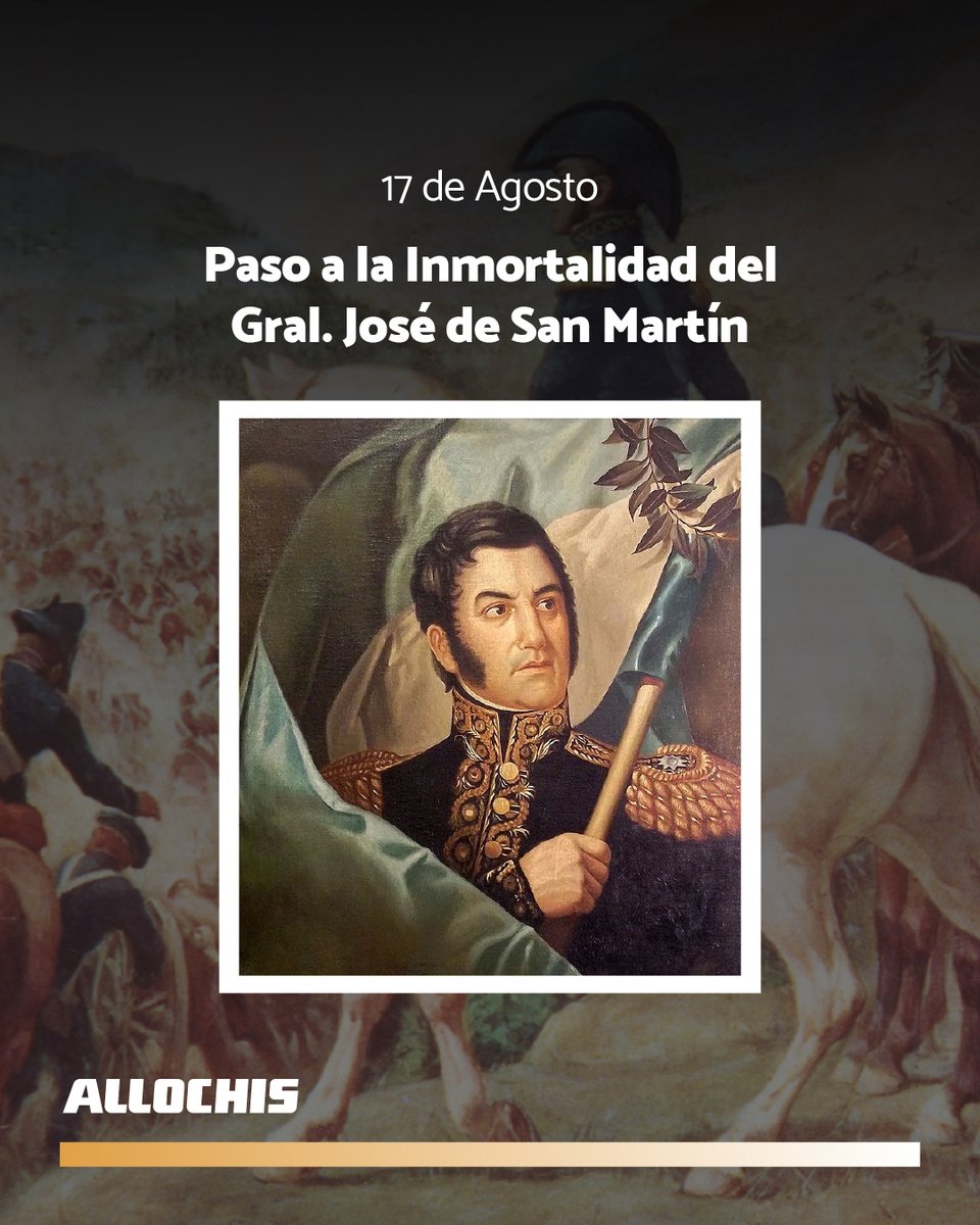 Allochis_Arg's tweet photo. 🇦🇷 Paso a la Inmortalidad del General José de San Martín

Hoy recordamos al Libertador de América, símbolo de valentía, compromiso y lucha por la libertad.

Su legado nos inspira a seguir construyendo una Argentina con trabajo, esfuerzo y orgullo. 💙🤍💙

#17DeAgosto #SanMartín https://t.co/gFEqwPf9PV