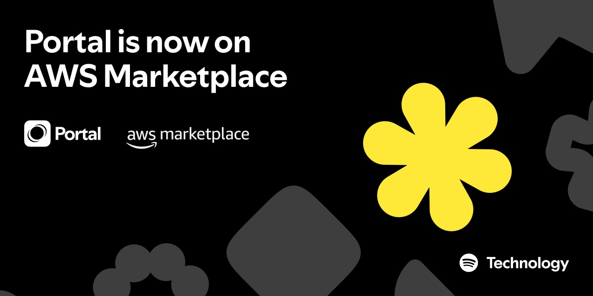 SpotifyConf's tweet photo. @Spotify Portal is now available on the AWS Marketplace. Faster procurement, consolidated billing, and one less barrier between your team and the context layer your services have been missing.

If you're already on AWS, getting started just got simpler. https://t.co/00FwIkUGFd https://t.co/zqHP7PhqlF