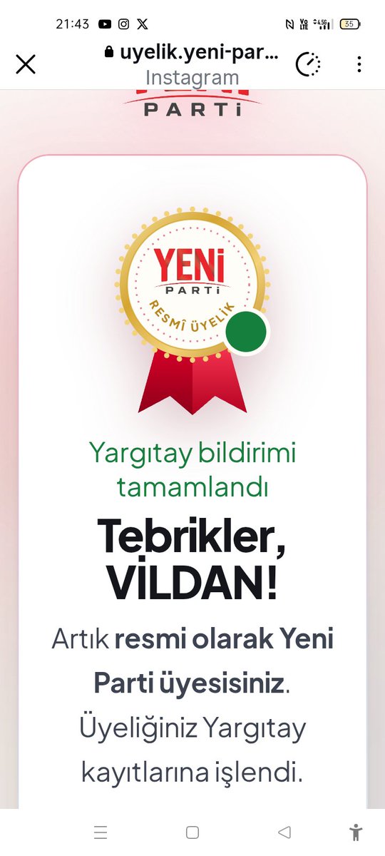 EytVildan56's tweet photo. @cenginyurt52 @yenipartiyiz @eczozgurozel Ben sizi zaten takip ediyorum. https://t.co/2ZLIx5fPq8