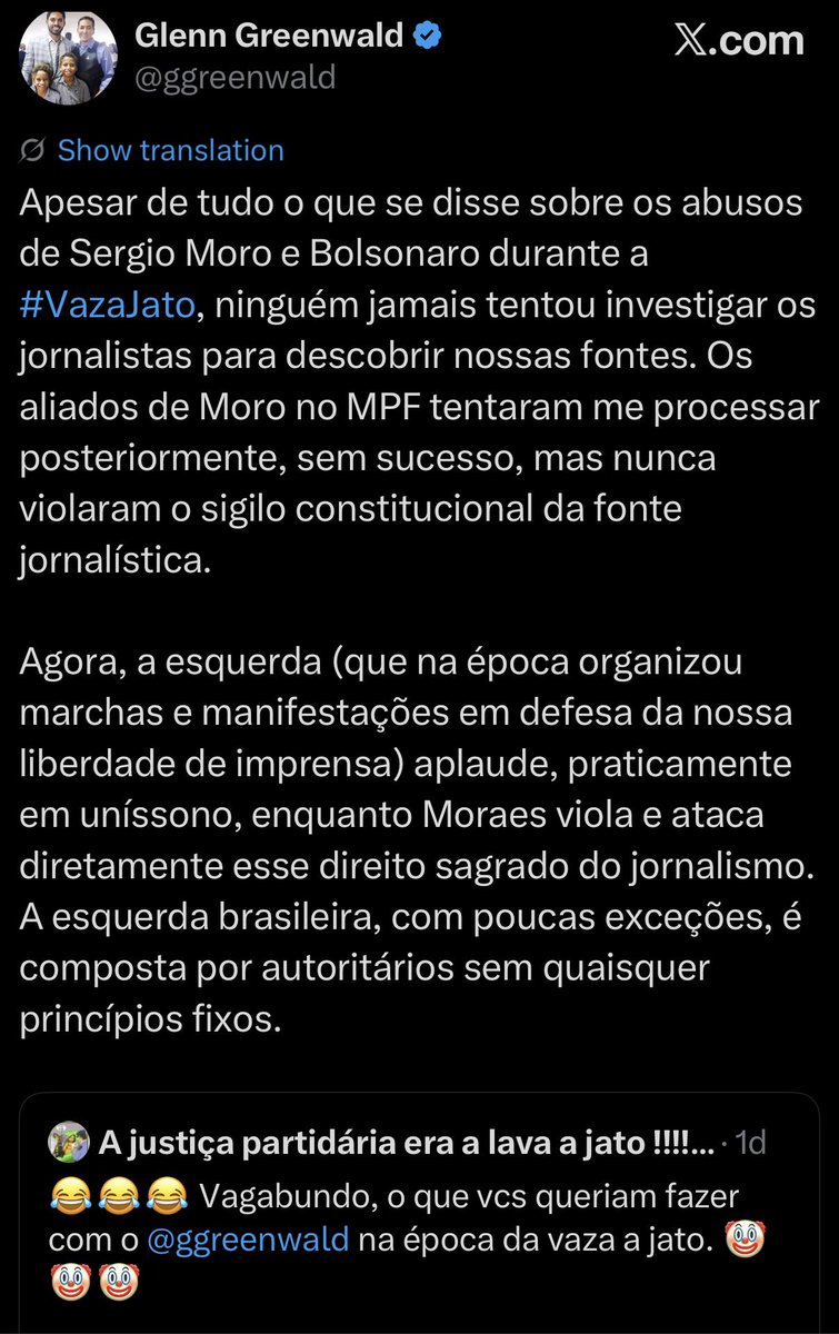 Maxcardoso's tweet photo. Até o VerdeValdo reconhece que Moraes passou uma linha que ninguém nunca havia passado no Brasil. https://t.co/38K4sakjgU