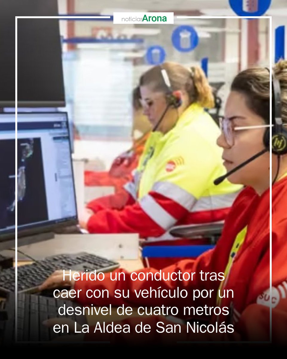 AronaEdOn's tweet photo. 🚑 ¡Accidente en La Aldea de San Nicolás! Un conductor de 43 años ha sufrido un accidente al caer por un desnivel de 4 metros. Está siendo atendido en el Hospital Doctor Negrín. ¡Precaución en las carreteras! 🚗💨 #Accidente #LaAldea https://t.co/o3qHyi1PY9 https://t.co/U2GOu4QNQd