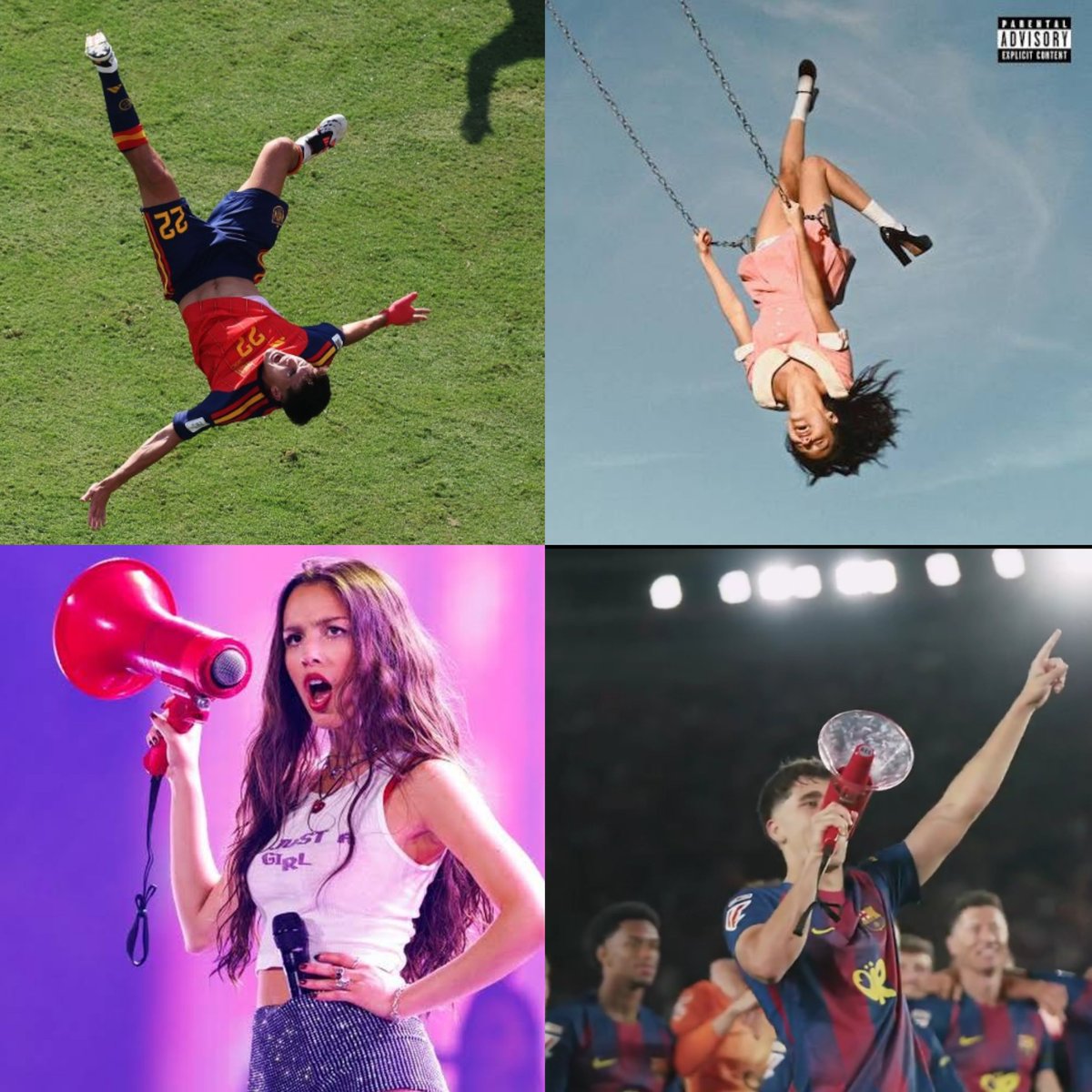cubapau's tweet photo. pau cubarsi x olivia rodrigo parallels https://t.co/c5d3QrTao5