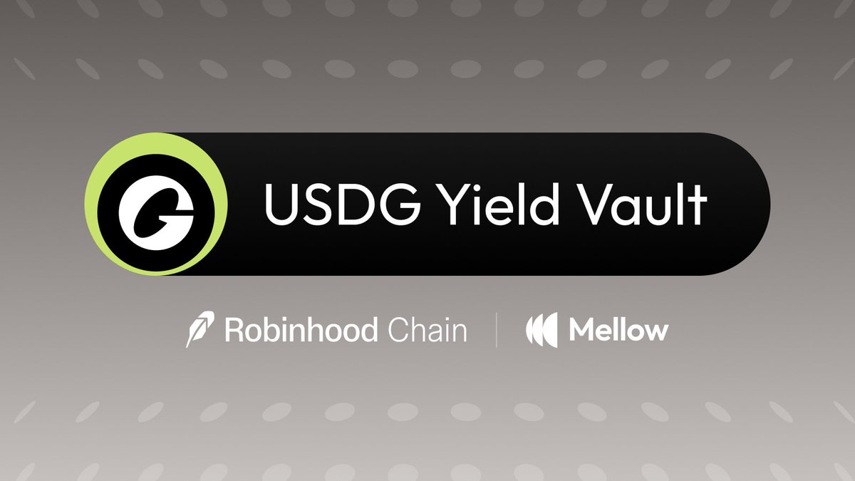 mellowprotocol's tweet photo. Mellow Vaults are live on @RobinhoodCrypto.

USDG holders can now get access to curated onchain strategies on Robinhood Chain without managing positions themselves.

The first is USDG Yield Vault, running a capped stablecoin carry strategy with @Morpho markets underneath. https://t.co/DvyDf8gZi1