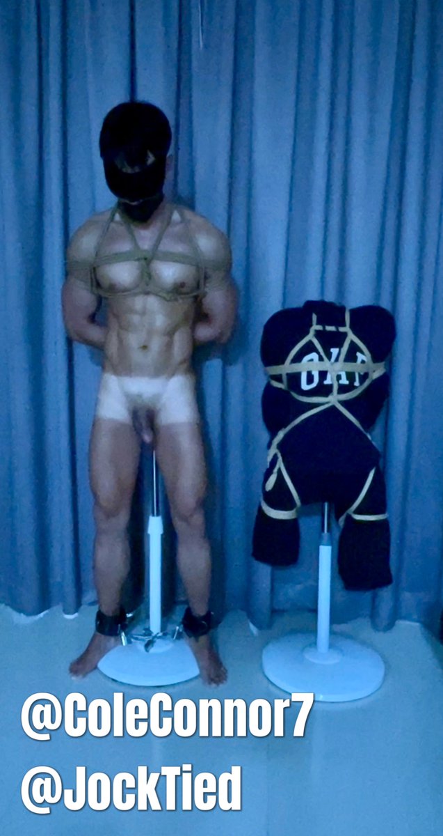 ColeConnor7's tweet photo. Shibari Doll v2.0 🪆

Part 3/3

According to the user manual, the shibari practice doll v2.0 (@JockTied) was manufactured from a real, healthy man. To ensure the doll lasts through prolonged use, the owner must occasionally allow him to release his pent-up desires 💦💦.

This regular maintenance keeps the doll more submissive and more willing to hold challenging bondage positions.

～～～
根据使用手册，绳缚练习娃娃 v2.0（@JockTied）是由一名真实健康的男性制成的。为了确保娃娃能够经受长时间使用，主人必须偶尔让他释放积压的欲望 💦💦。

这种定期维护能让娃娃变得更顺从，也更愿意摆出高难度的绳缚姿势。