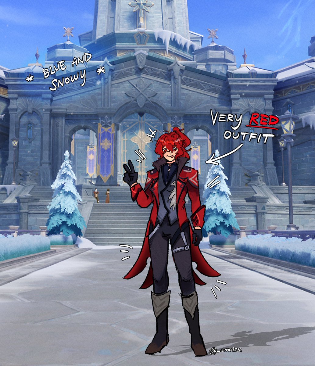 _smolsk's tweet photo. boy u are NOT fooling anyone with that getup

#GenshinImpact #Genshin #原神 #Diluc https://t.co/Yy4NZVFmGI