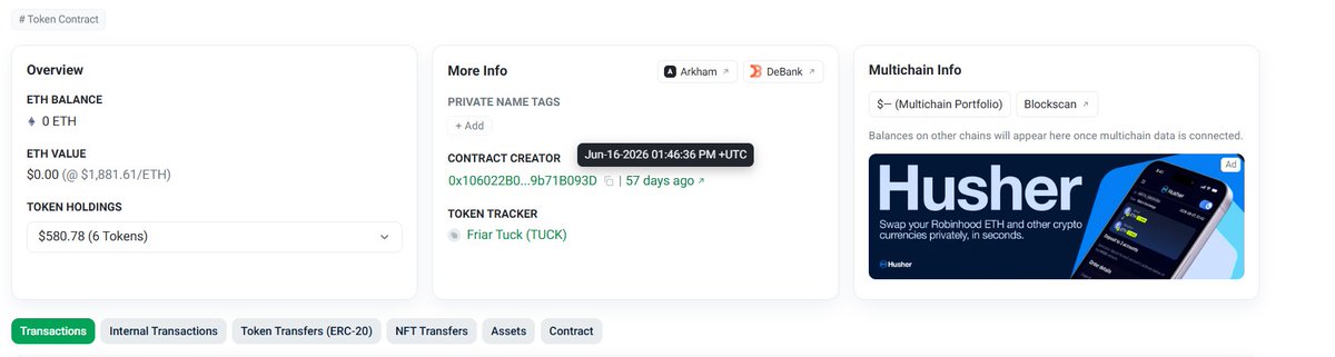 hntrXhntr_01's tweet photo. @RobcallOfficial @gmgnai @RobinhoodCrypto @helen_helena95 @haze0x 0xacc7e3b4332eb447e4f441c40a6ea68a214e0000 $TUCK IS THE FIRST ON RH CHAIN, CHECH THIS https://t.co/mjPDPR3bae