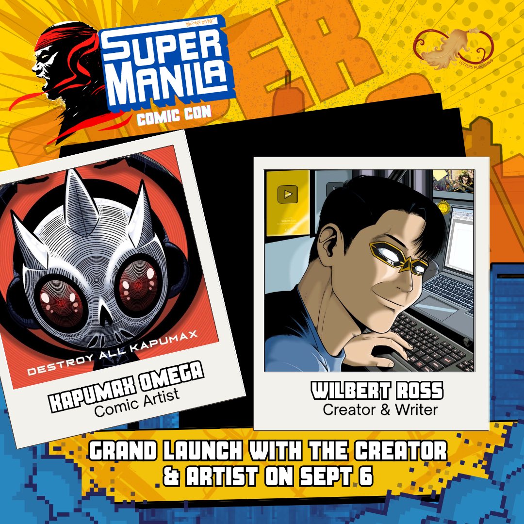 itswilbertross's tweet photo. See you at the SuperManila Comic Con!!!
AdLikhain Hero Verse Grand Launch!
Panel presentation and signing with my artist @KAPUMAX OMEGA on SEPT 6, 2026

Comics, books and merch are already available from 
Sept 4-6 at table DD20 located at level 5, SPACE https://t.co/H6cGGA1NVk